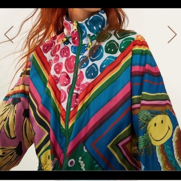 Farm Rio Smiley Windbreaker Jacket - Picture 3 of 6